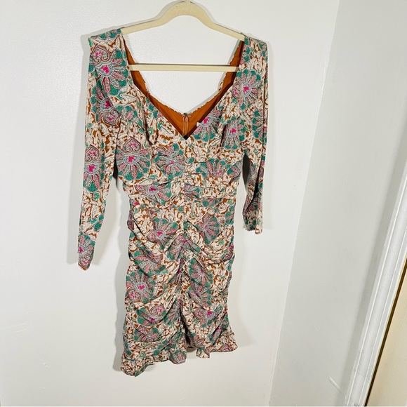 Veronica Beard Lozano Floral Silk Crepe Mini Dress - Picture 3 of 9